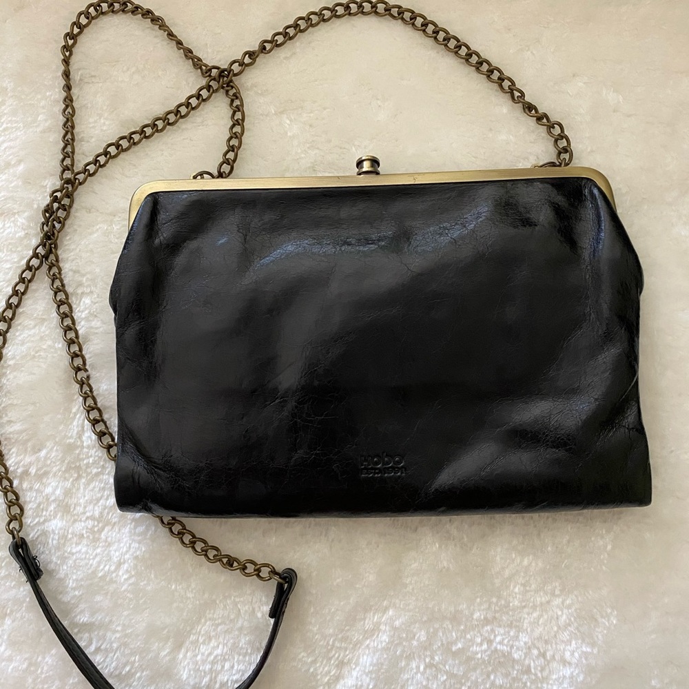 Hobo Black Leather Purse